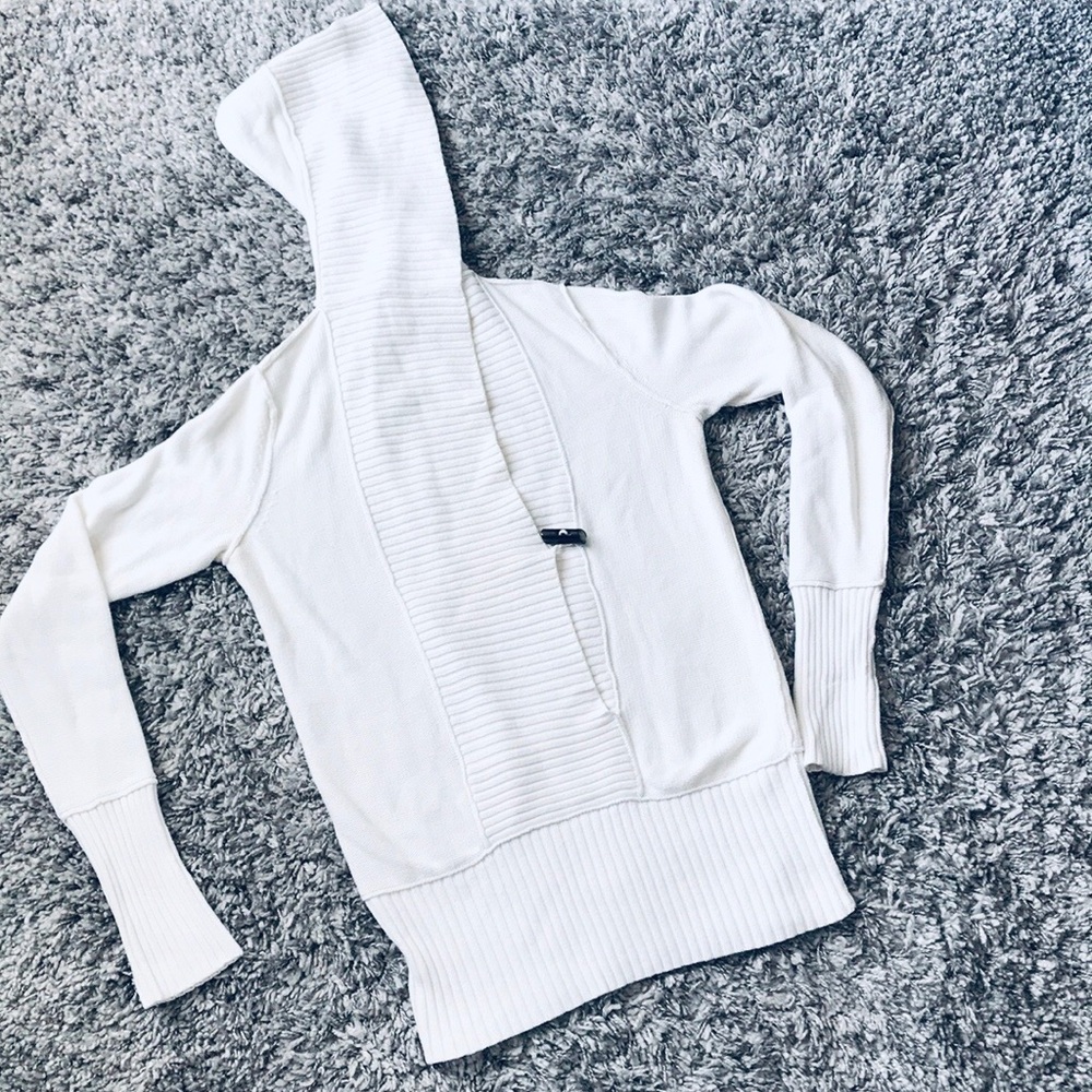 Hooded Cableknit Sweater